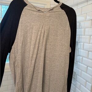 lululemon athletica Gray and Black Long Sleeve Tee